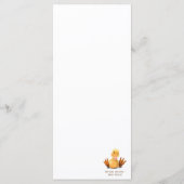 Funny Duck Menu Smile - Benutzerdefinierter Text Menükarte (Rückseite)