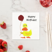 Funny Duck mit Balloon Happy Birthday Napkins Serviette (Beispiel)