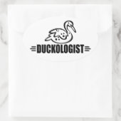 Funny Duck Ovaler Aufkleber (Tasche)
