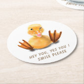 Funny Duck Paper Untersetzer Lächeln - Benutzerdef (Angewinkelt)