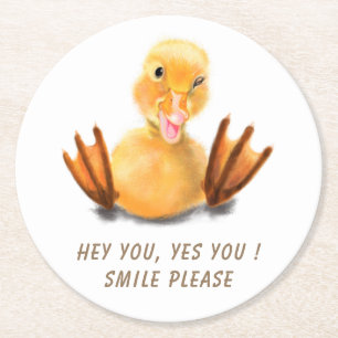 Funny Duck Paper Untersetzer Lächeln - Benutzerdef