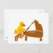 Funny Duck Piano Piano Art Collection Postkarte (Vorne/Hinten)
