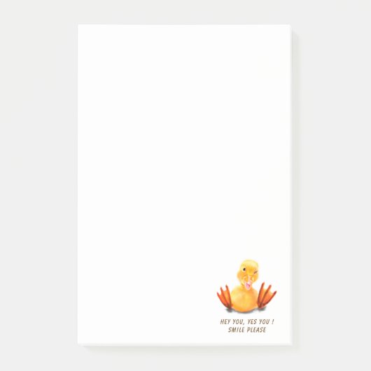 Funny Duck Post it Notes Smile - Custom Text Post-it Klebezettel (Vorderseite)