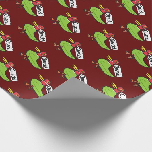 Funny Duck Quacking Geschenkpapier (Ecke)