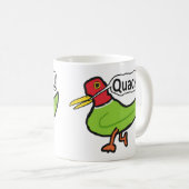 Funny Duck Quacking Kaffeetasse (VorderseiteRechts)