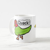 Funny Duck Quacking Kaffeetasse (Vorderseite Links)