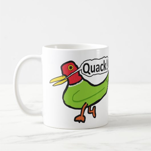 Funny Duck Quacking Kaffeetasse (Links)