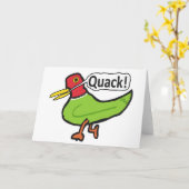 Funny Duck Quacking Karte (Gelbe Blume)