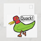 Funny Duck Quacking Postkarte (Vorne/Hinten)