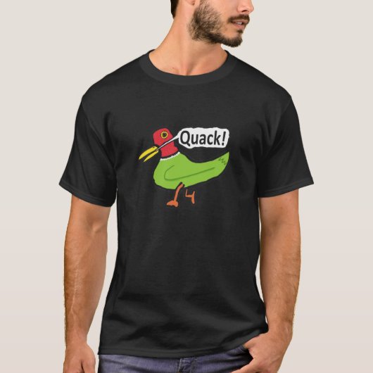 Funny Duck Quacking T-Shirt (Vorderseite)