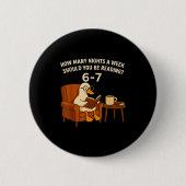 Funny Duck Reading Book 67 Six Seven Meme  Button (Vorderseite)