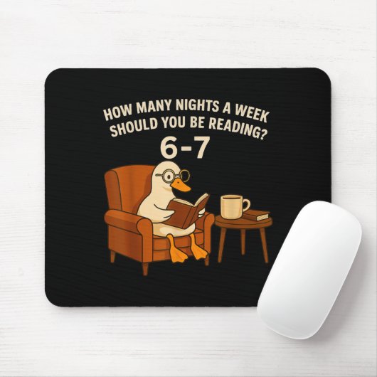 Funny Duck Reading Book 67 Six Seven Meme Mousepad (Mit Mouse)