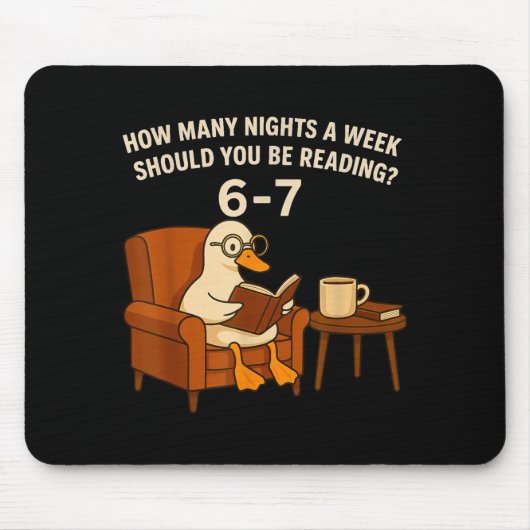 Funny Duck Reading Book 67 Six Seven Meme Mousepad (Vorne)