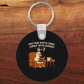 Funny Duck Reading Book 67 Six Seven Meme Schlüsselanhänger (Vorderseite)