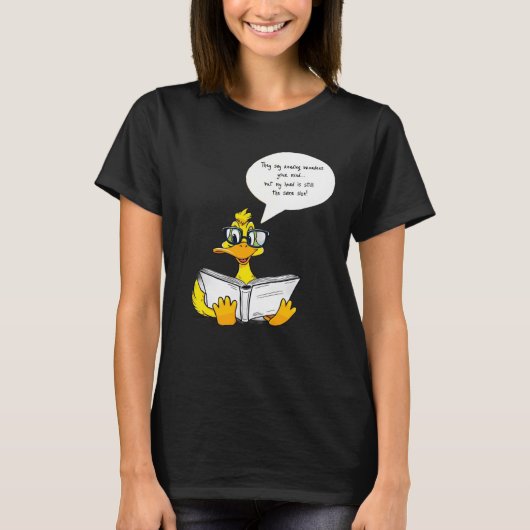 Funny duck readingT-Shirt T-Shirt (Vorderseite)
