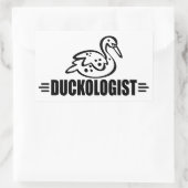 Funny Duck Rechteckiger Aufkleber (Tasche)