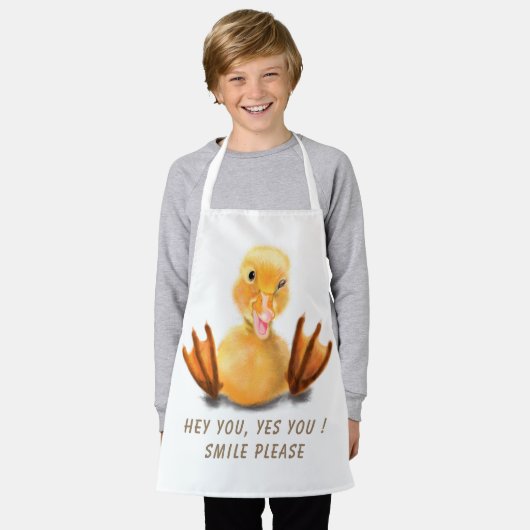 Funny Duck Schürze Lächeln - Benutzerdefinierter T (Getragen)