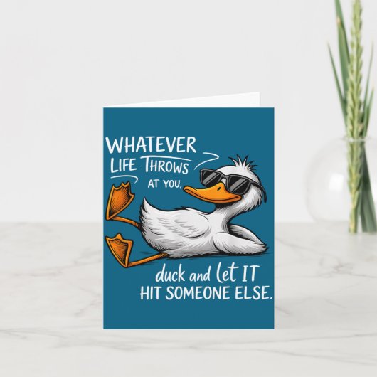 Funny Duck Shirt Funny Quote Graphic Tees For Men Karte (Vorderseite)