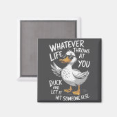 Funny Duck Shirt Funny Quote Graphic Tees For Men Magnet (Vorderseite/Rückseite)