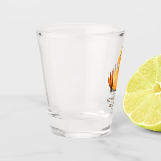 Funny Duck Shock Glass Smile - Benutzerdefinierter Schnapsglas (Links)