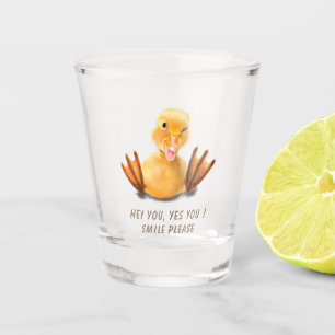 Funny Duck Shock Glass Smile - Benutzerdefinierter Schnapsglas