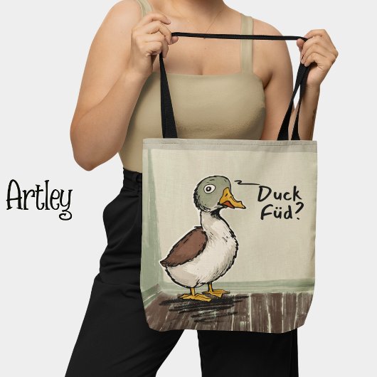 Funny Duck Skandinavier Nordischer Spaß Zeichnend Tasche