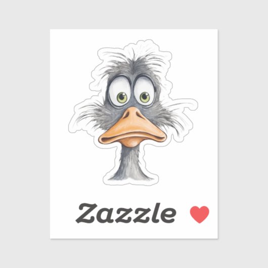 Funny Duck Sticker (Blatt)