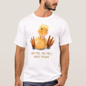 Funny Duck T - Shirt - Benutzerdefinierter Text (Vorderseite)