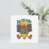Funny Duck Tape Einladung (Stehend Vorderseite)