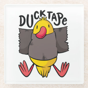 Funny Duck Tape Glasuntersetzer