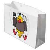 Funny Duck Tape Große Geschenktüte (Rückseite Schrägansicht)