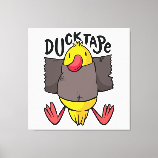 Funny Duck Tape Leinwanddruck (Vorderseite)