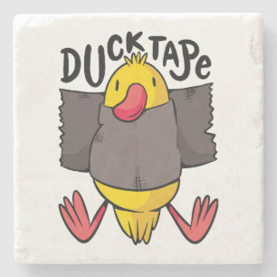Funny Duck Tape Steinuntersetzer
