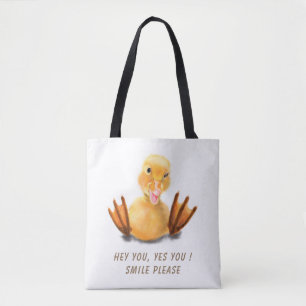 Funny Duck Tote Bag - Benutzerdefinierter Text Tasche