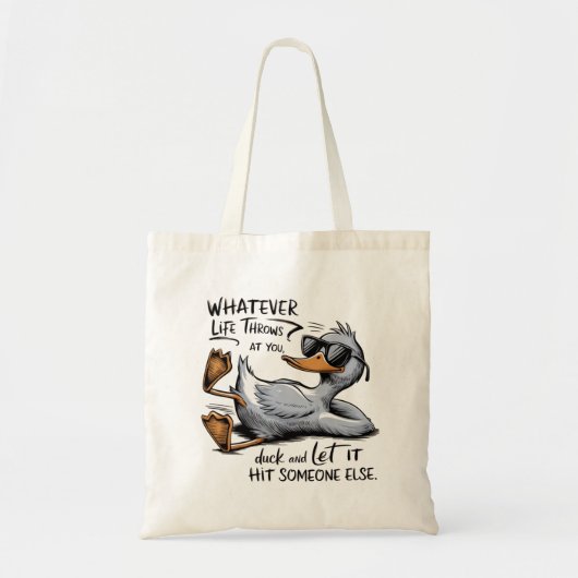 Funny Duck Tote Bag Tragetasche (Vorne)