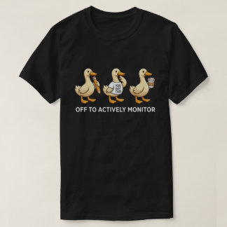 Funny Duck Trio Professional Monitoring Graphic T-Shirt