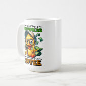 Funny Duck Wear Glass Coffee Quote Tasse (Vorderseite Links)