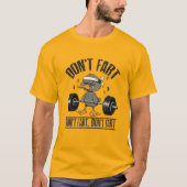 Funny Duck Weightlifting Deadlift Don't Fart T-Shirt (Vorderseite)