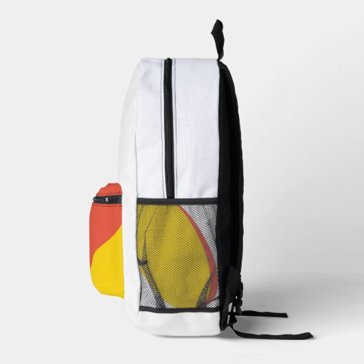 Funny Duck White Orange Yellow Süße Tier Bedruckter Rucksack (Rechts)