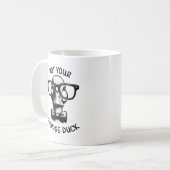 Funny Duck Zitat Nerdy Animal Cartoon Design Kaffeetasse (Vorderseite Links)
