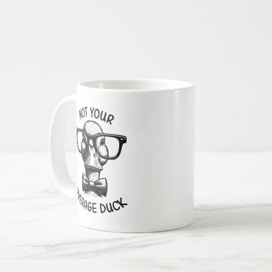 Funny Duck Zitat Nerdy Animal Cartoon Design Kaffeetasse (Vorderseite Links)