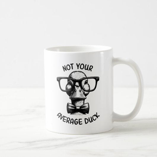 Funny Duck Zitat Nerdy Animal Cartoon Design Kaffeetasse (Rechts)
