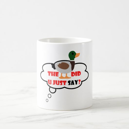 Funny Duck Zitat Though Bubble Kaffeetasse (Mittel)