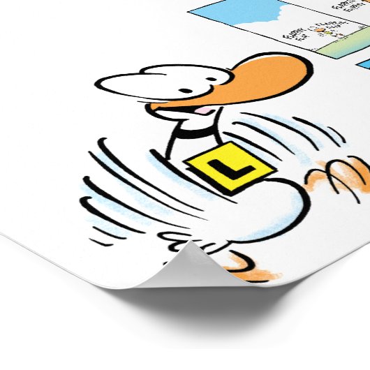 Funny Ducks Aviation Spaß Poster (Ecke)