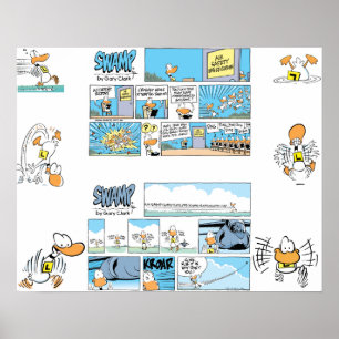 Funny Ducks Aviation Spaß Poster