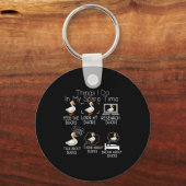 Funny Ducks Lover 6 Things I Do In My Spare Time D Schlüsselanhänger (Vorderseite)