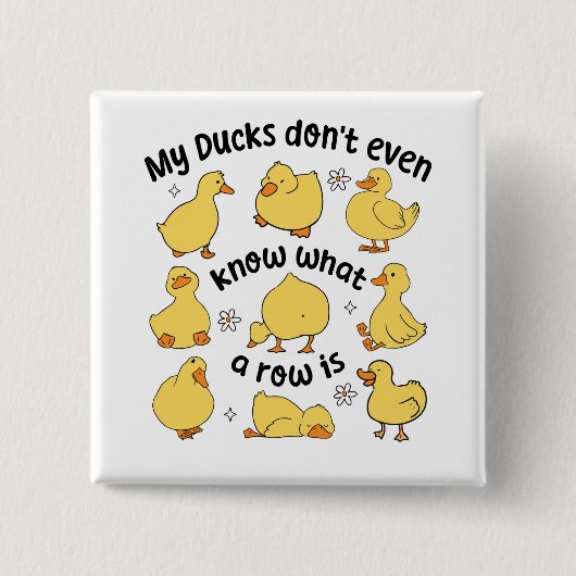 Funny Ducks Sarcastic Button (Vorderseite)