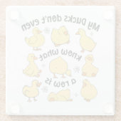 Funny Ducks Sarcastic Glasuntersetzer (Rückseite)