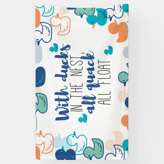 Funny Ducks und Quack Float Puns Zitat Design Banner (Vertikal)