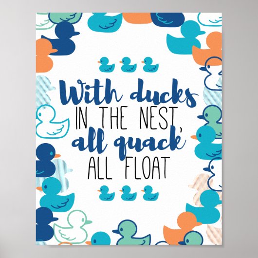 Funny Ducks und Quack Float Puns Zitat Design Poster (Vorne)